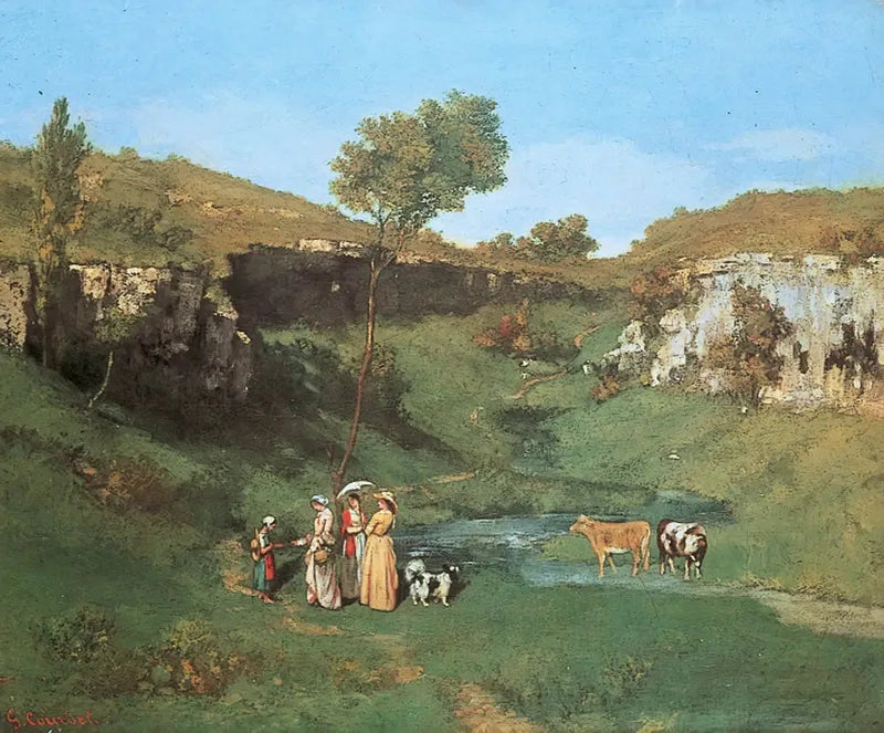 Kylän neidit - Gustave Courbet