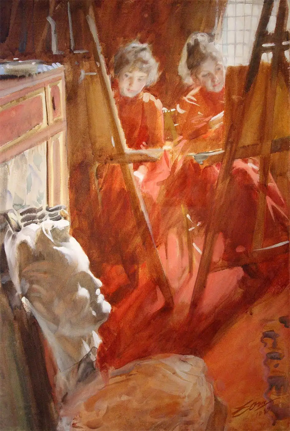 Les Demoiselles Schwartz - Anders Zorn - Alpha Reproduction