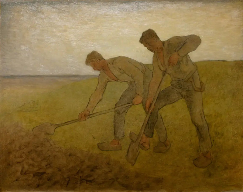 Kaksi kaivajaa - Jean-François Millet