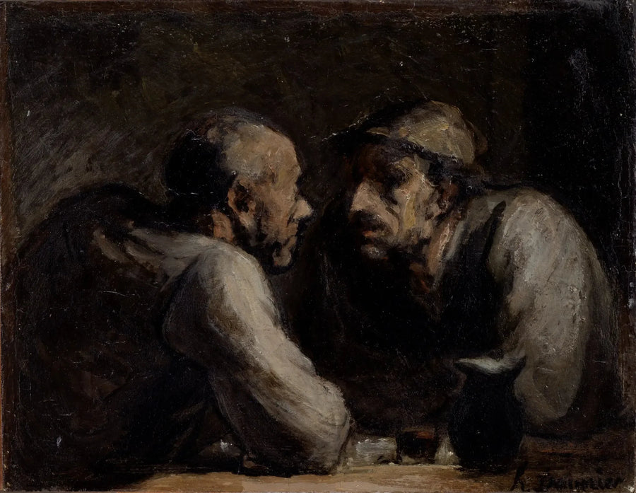 Kaksi juojaa - Honoré Daumier