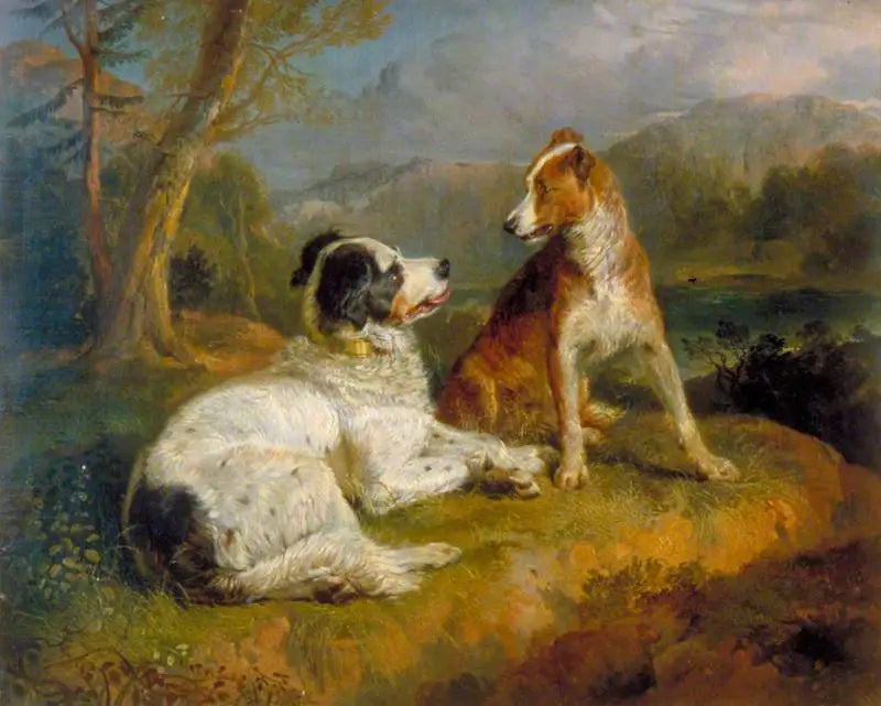 Kaksi koiraa (Robert Burnsin runon mukaan) - Edwin Henry Landseer