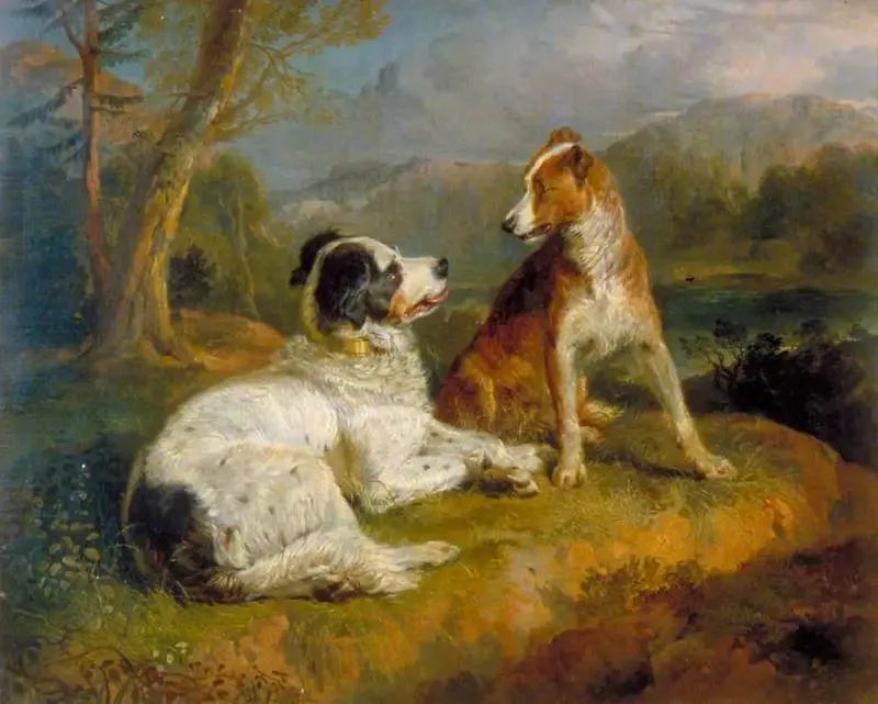 Kaksi koiraa (Robert Burnsin runon mukaan) - Edwin Henry Landseer