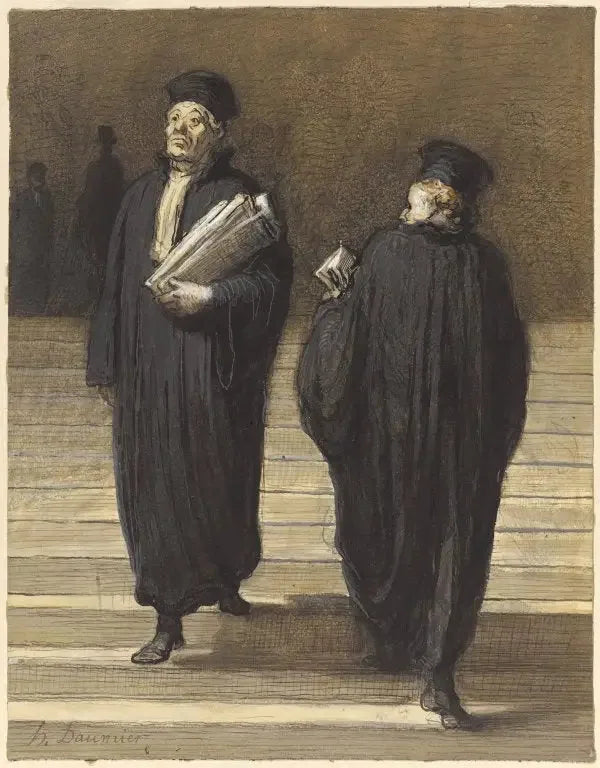 Kaksi veljeä, lakimiehiä - Honoré Daumier