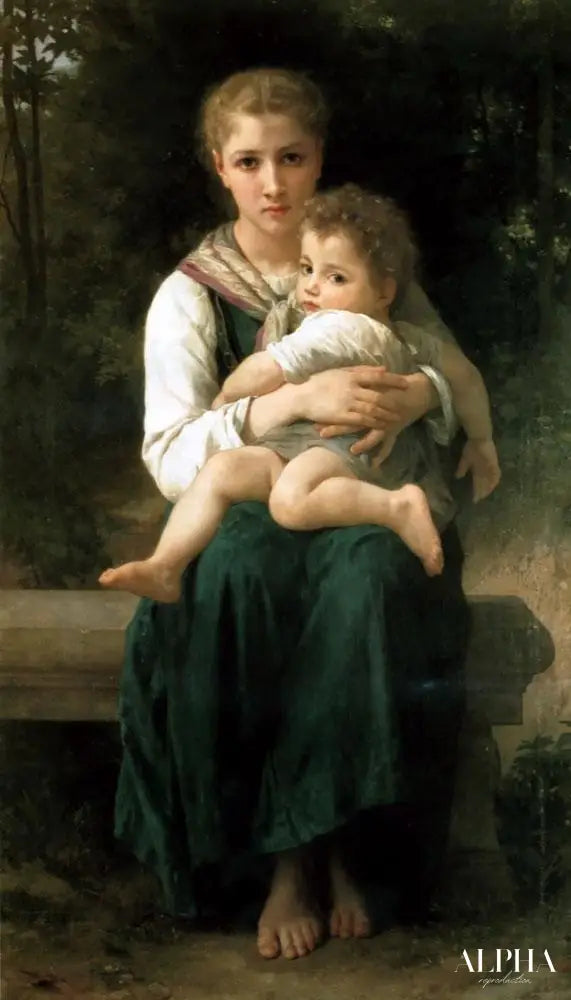 Les deux sœurs - William Bouguereau - Reproductions de tableaux et peintures haut de gamme