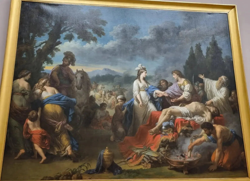 Intiaani-johtajan kaksi leskeä - Louis Jean François Lagrenée