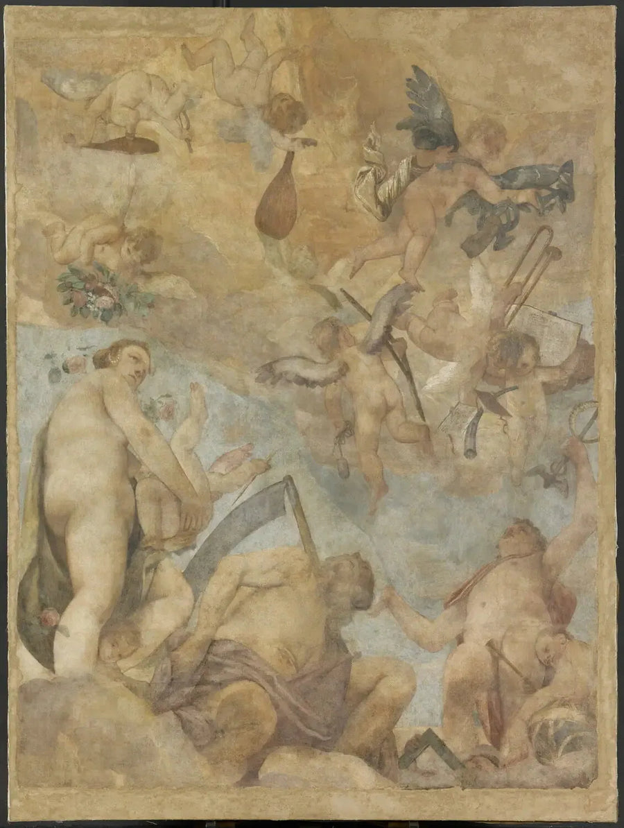 Olympoksen jumalat : Venus, Saturnus ja Merkurius - Paul Véronèse