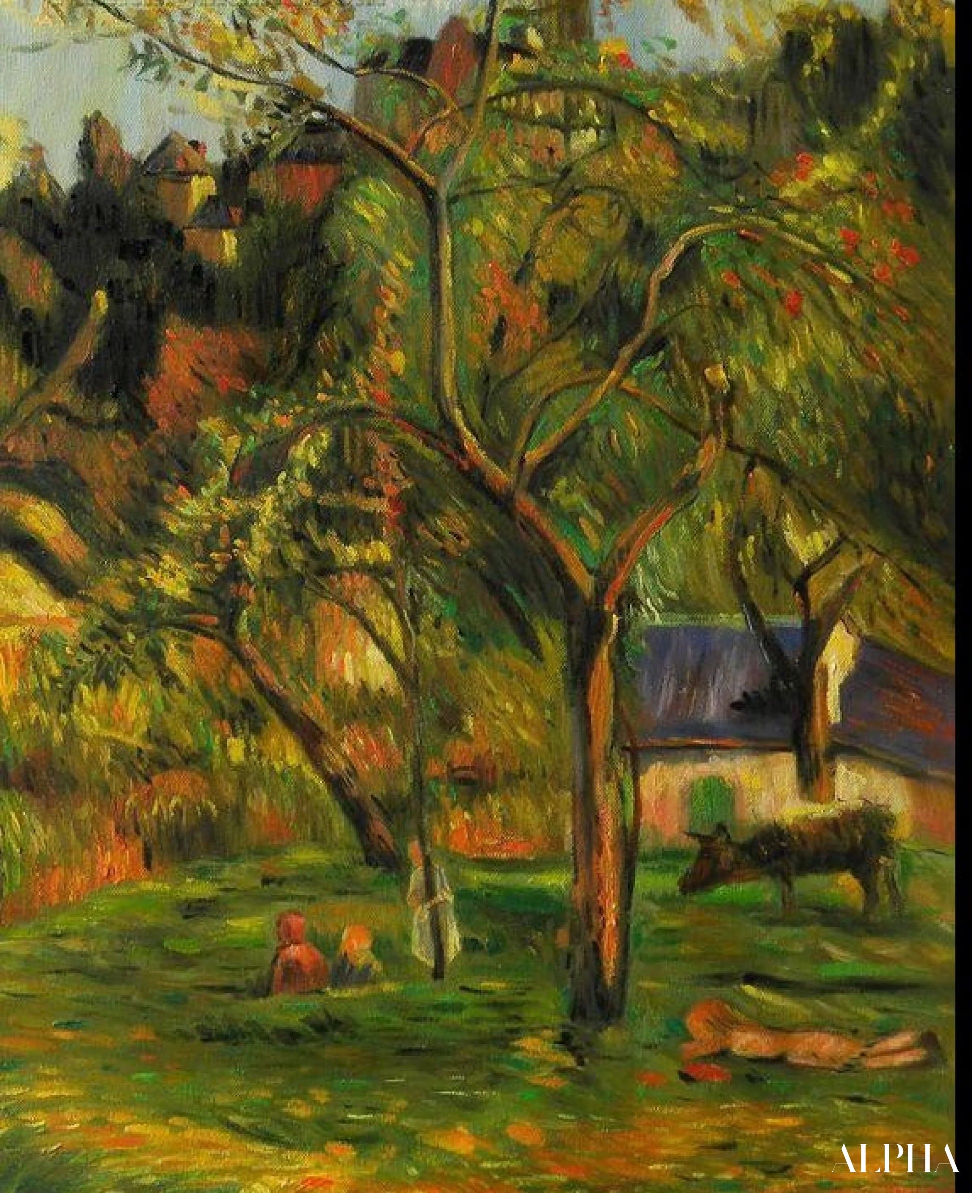 Lapset laidunmaalla - Paul Gauguin - Taulujen ja korkealaatuisten maalauksien reproduktiot
