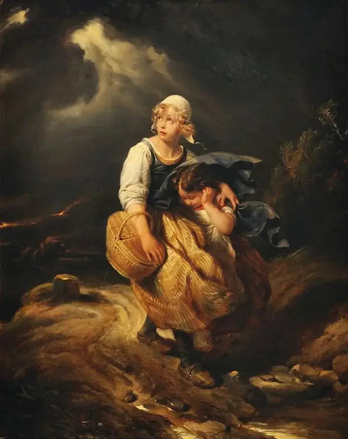 Lasten yllättämä myrskyssä - Paul Delaroche