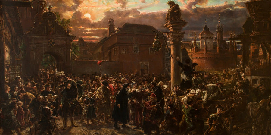 Opiskelijat lähdössä Krakovaasta vuonna 1549 - Jan Matejko