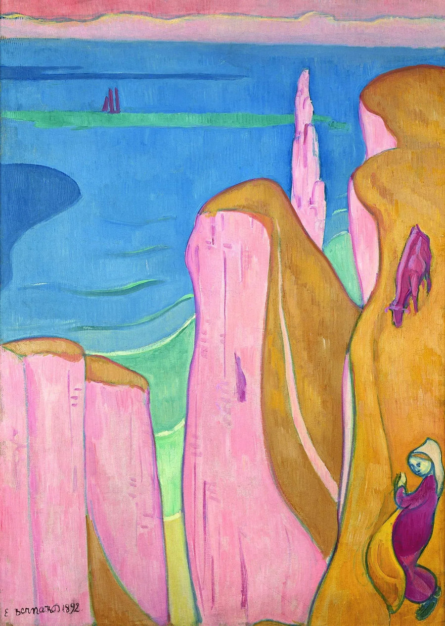 Yportin jyrkänteet - Émile Bernard