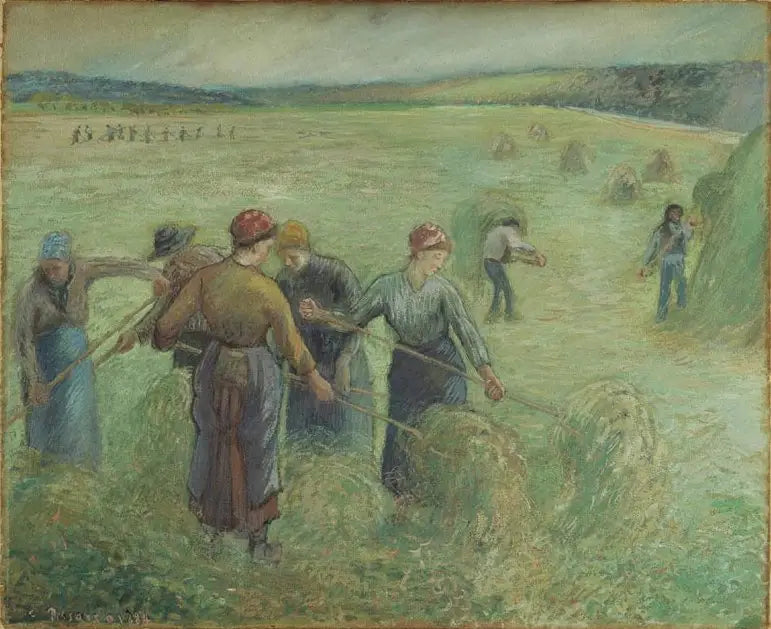 Niittytytöt - Camille Pissarro