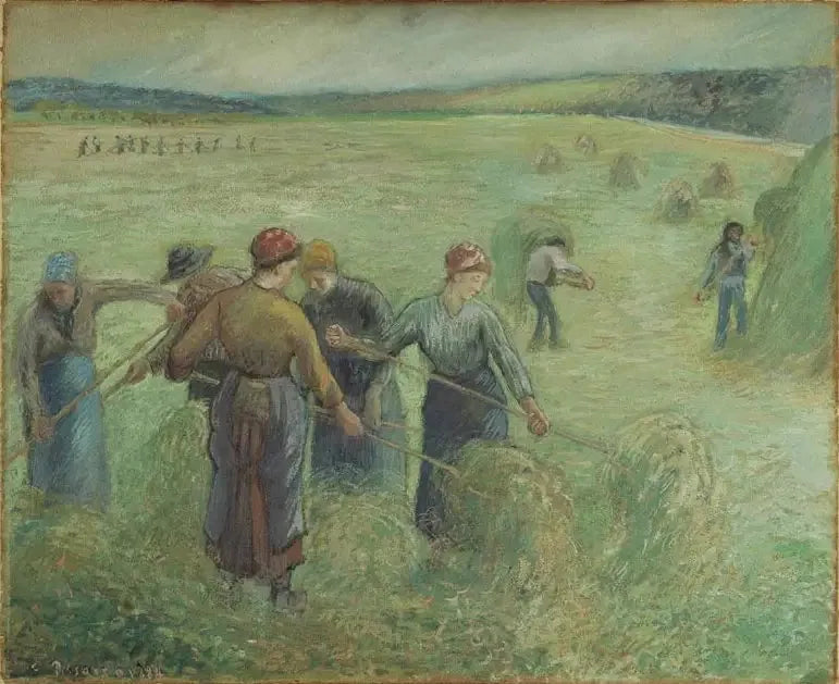 Niittytytöt - Camille Pissarro
