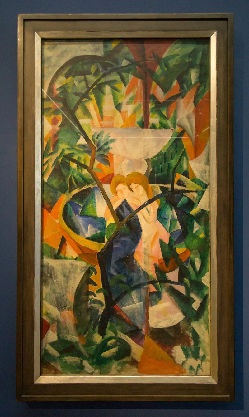 Tytöt suihkulähteellä - August Macke