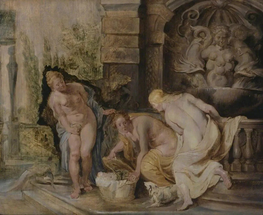 Cécropsin tytöt löytämässä Ereichthonios - Peter Paul Rubens
