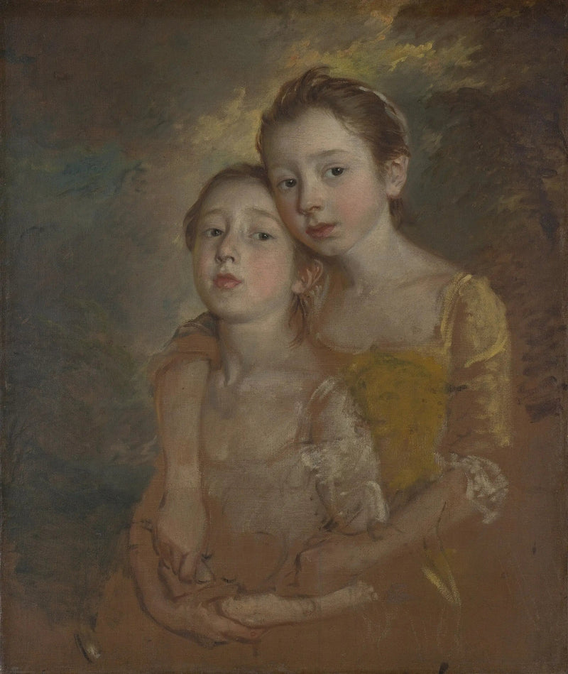 Taiteilijan tytöt kissan kanssa - Thomas Gainsborough