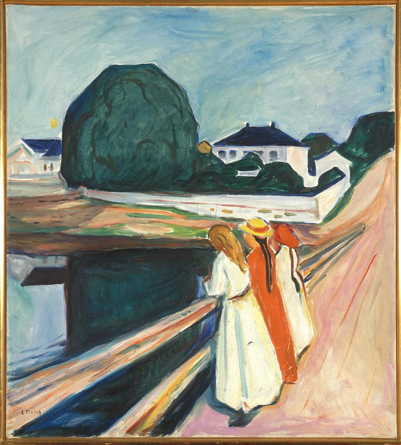 Tytöt sillalla - Edvard Munch