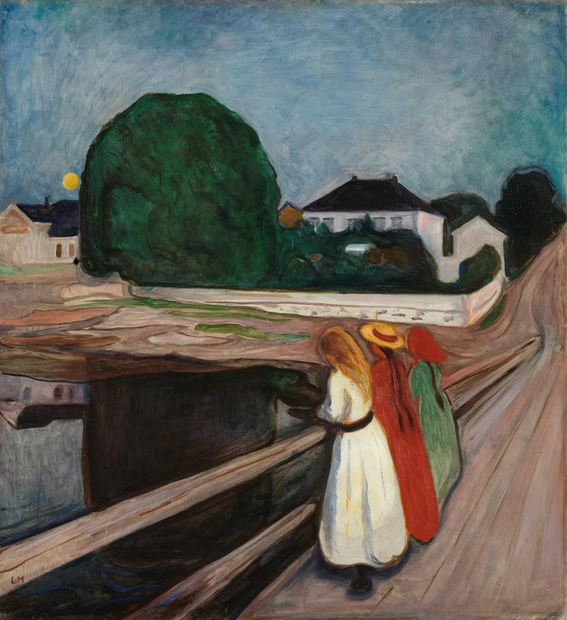 Tytöt sillalla - Edvard Munch