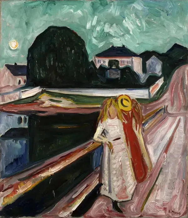 Tytöt sillalla - Edvard Munch