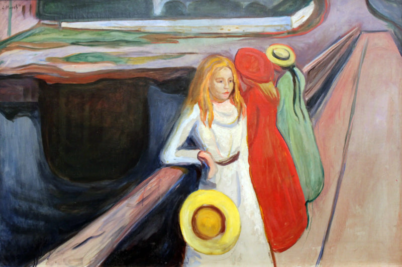 Tytöt sillalla - Edvard Munch