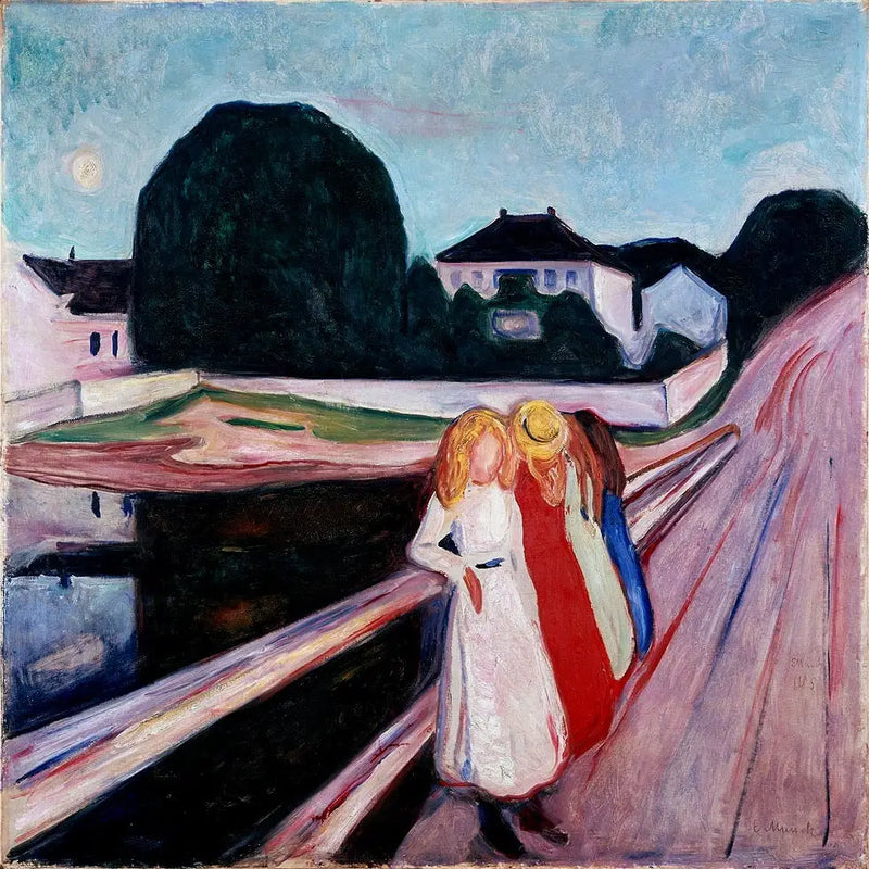 Tytöt sillalla - Edvard Munch