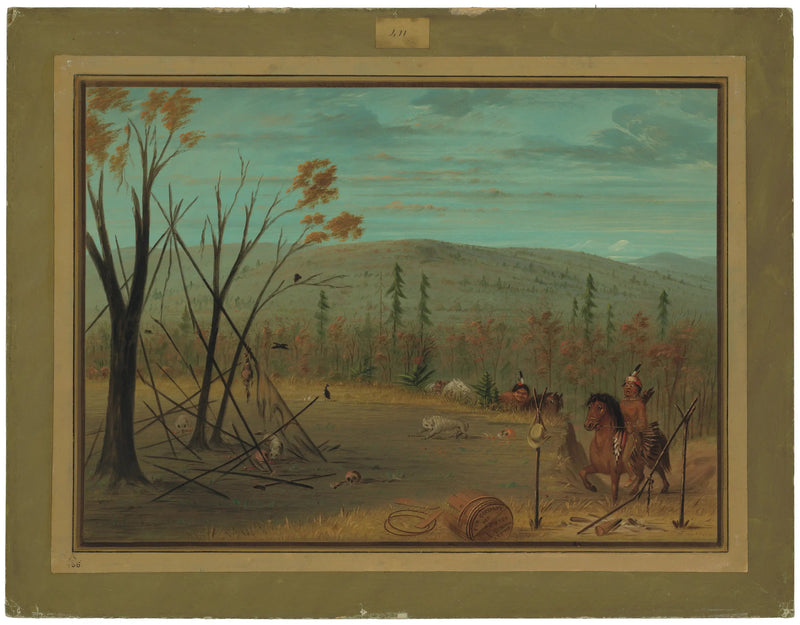Cheyenne-veljekset palaavat syksyn metsästysmatkaltaan - George Catlin