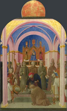 Pyhän Franciscuksen hautajaiset - Stefano di Giovanni (Sassetta)