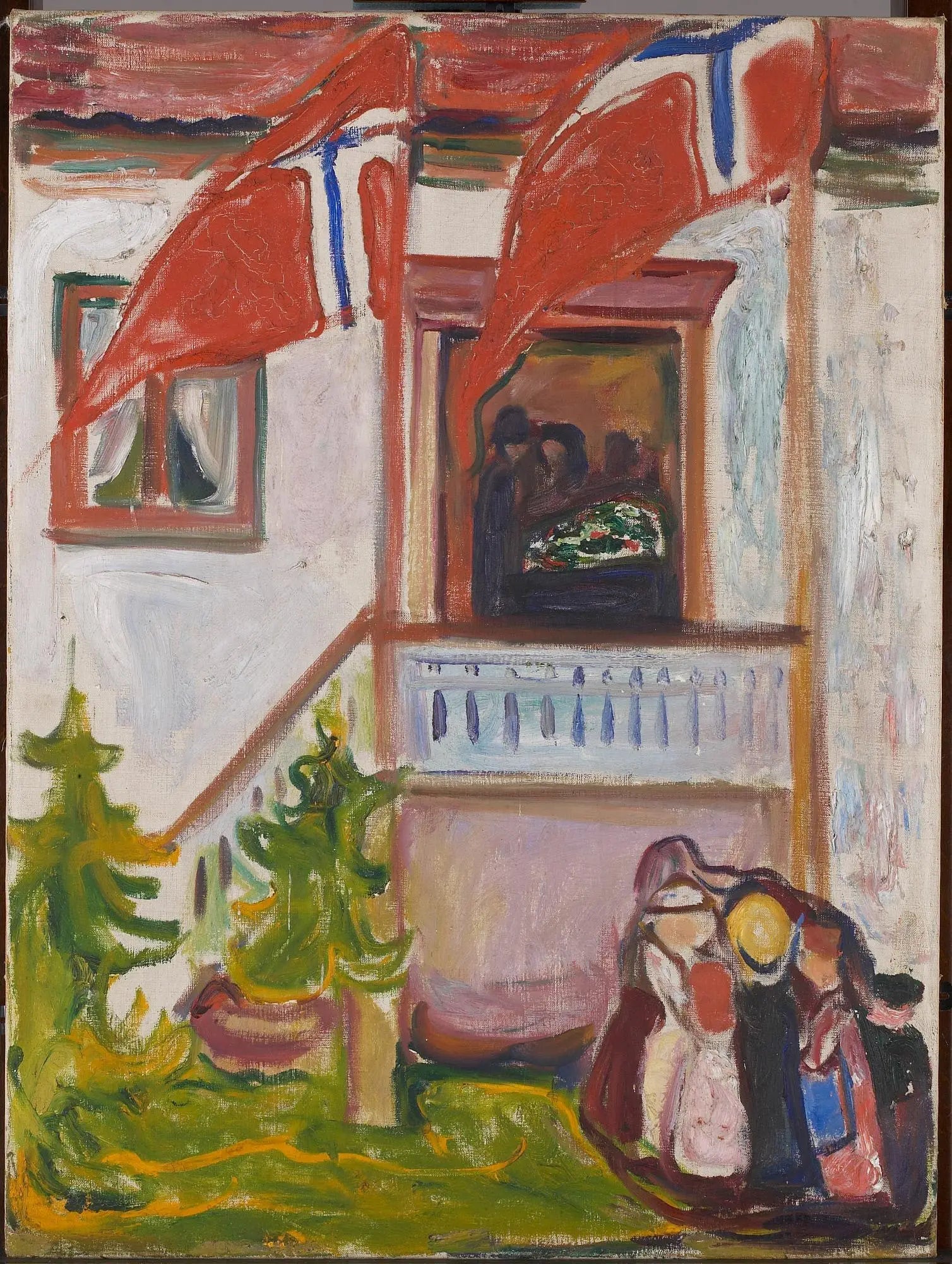 Les Funérailles - Edvard Munch image 1 reproduction artisanale de tableau