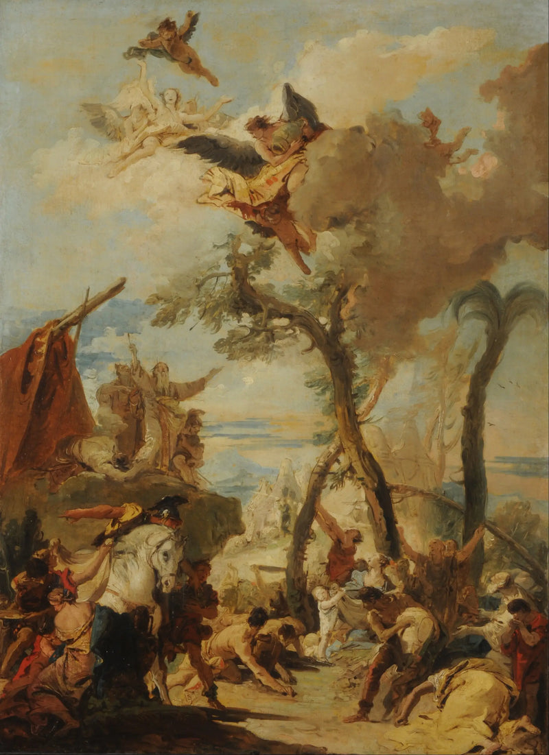 Juutalaiset keräämässä mannaa autiomaassa - Giovanni Battista Tiepolo