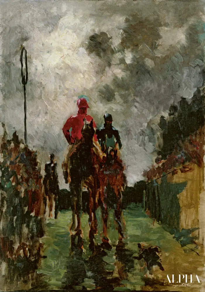 Les Jockeys - Toulouse Lautrec - Reproductions de tableaux et peintures haut de gamme