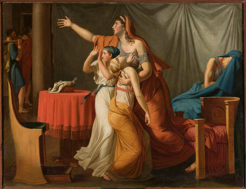 Liktorit tuovat Brutuselle hänen poikiensa ruumiit - Jacques-Louis David