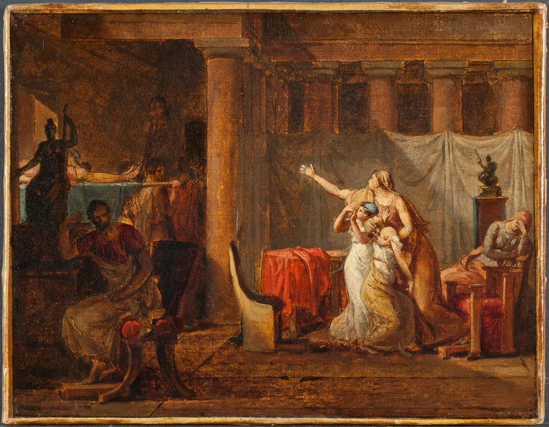 Liktorit tuovat Brutuselle hänen poikiensa ruumiit - Jacques-Louis David