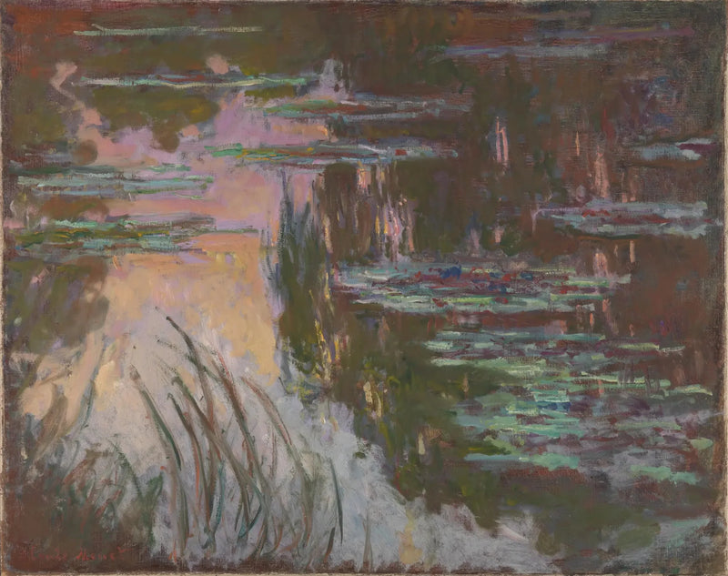 Vesililjat, auringonlasku - Claude Monet