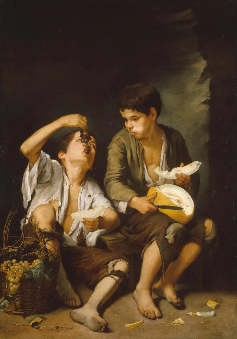 Melonien ja viinirypäleiden syöjät - Bartolomé Esteban Murillo