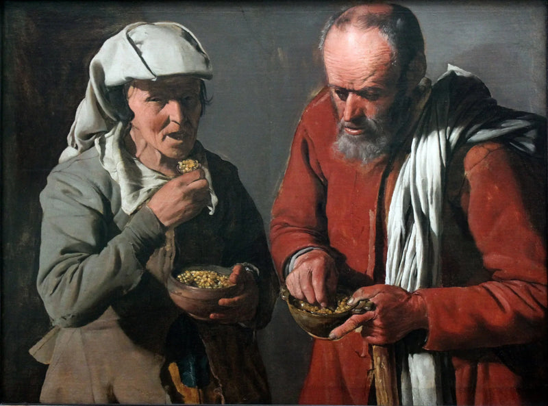 Herkkusienien syöjät - Georges de La Tour