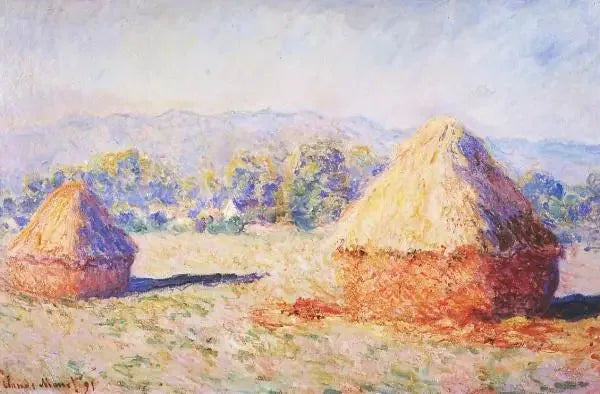Viljakuormat auringonvalossa, aamun vaikutelma - Claude Monet