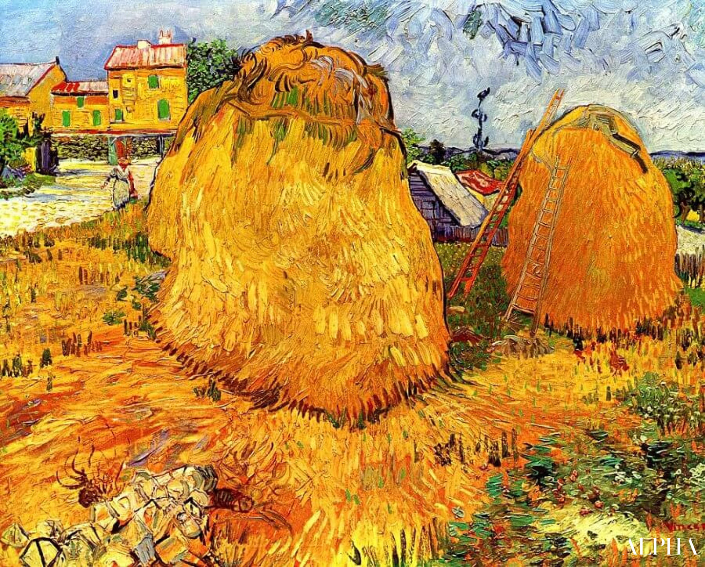 Heinäpaalit Provencessa - Van Gogh - Korkealaatuiset taulujen ja maalauksien reproduktiot