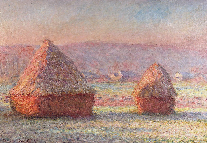 Les Meules, valkoisen hyytelön vaikutelma - Claude Monet