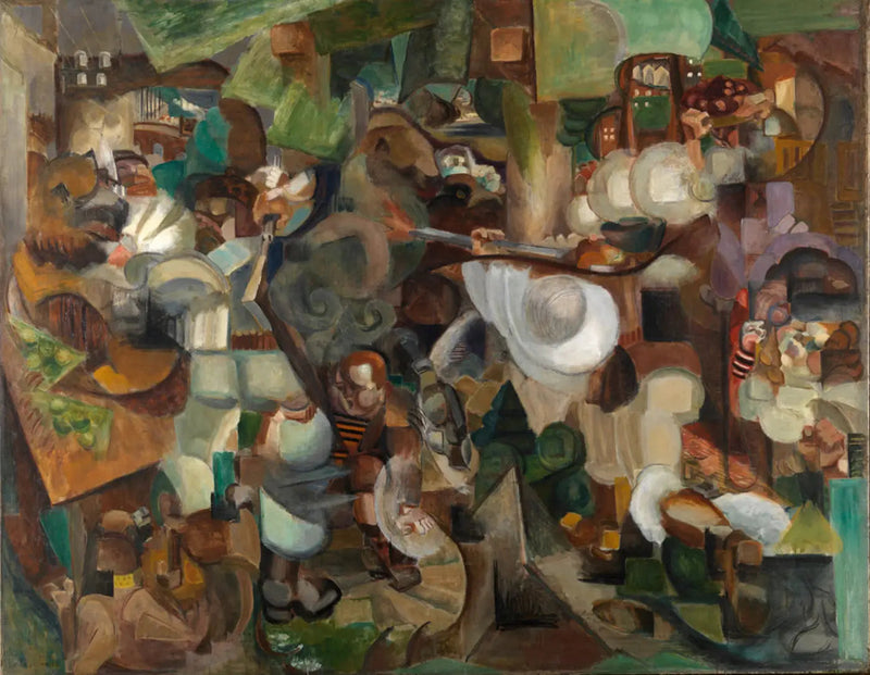 Vuoristomaisemat hyökänneinä karhujen kimppuun - Henri Le Fauconnier