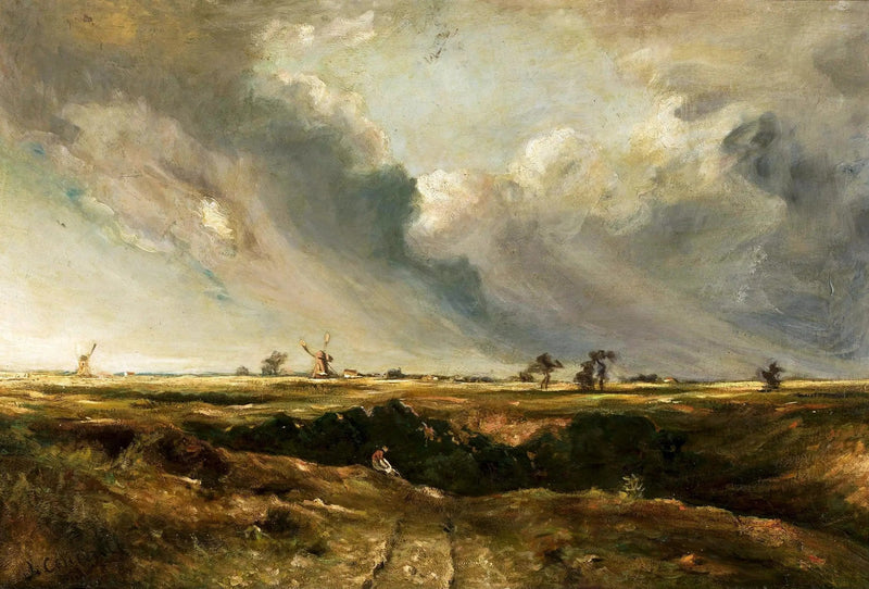 Tuulimyllyt maisemassa. - John Constable