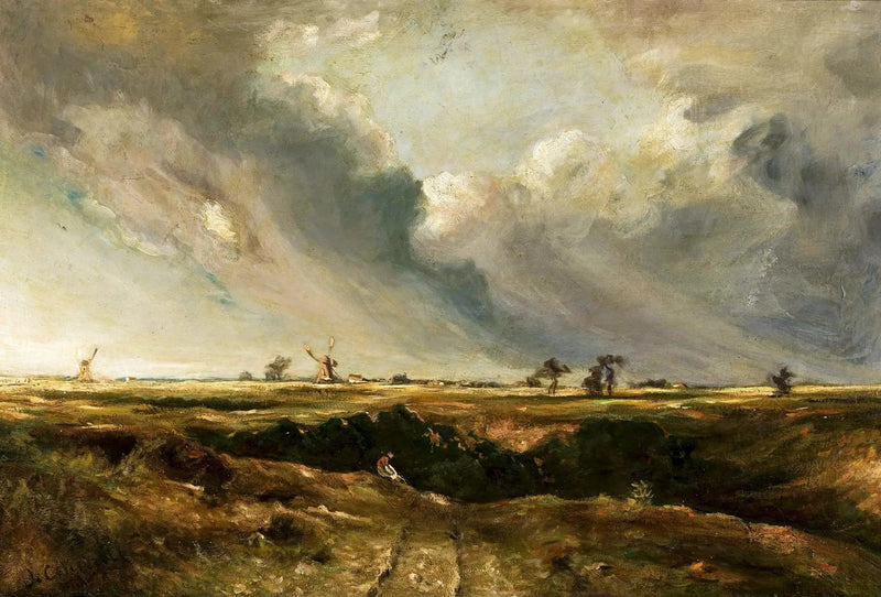 Tuulimyllyt maisemassa. - John Constable