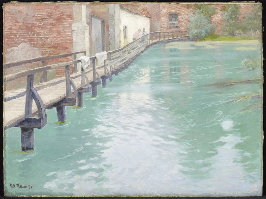 Montreuil-sur-Merin tehtaat, Normandia - Frits Thaulow