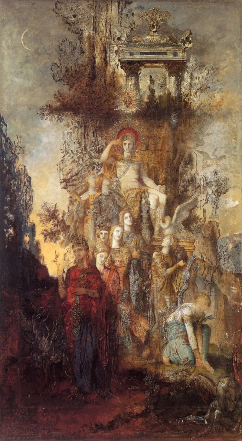 Museet lähtevät Apollonilta, heidän isältään, valaistakseen maailmaa - Gustave Moreau