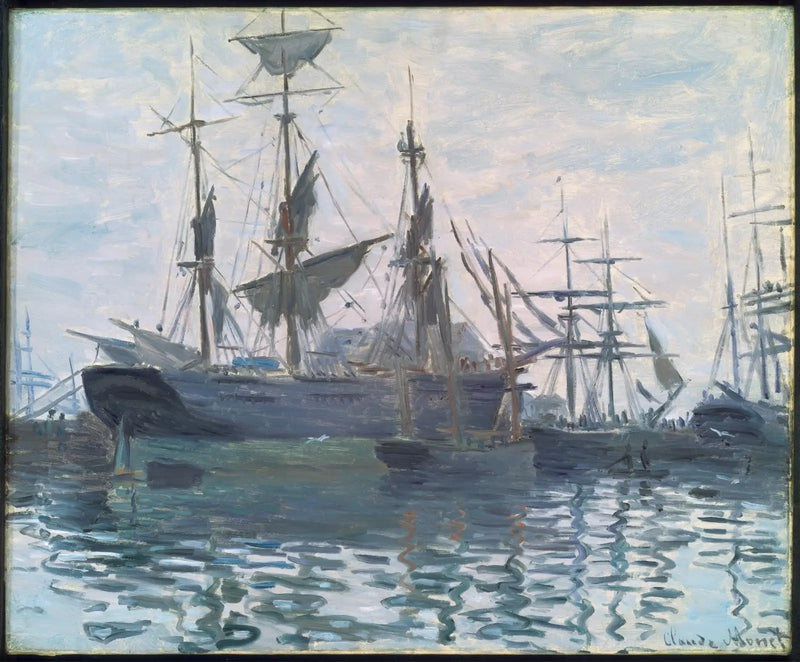 Laivat satamassa - Claude Monet