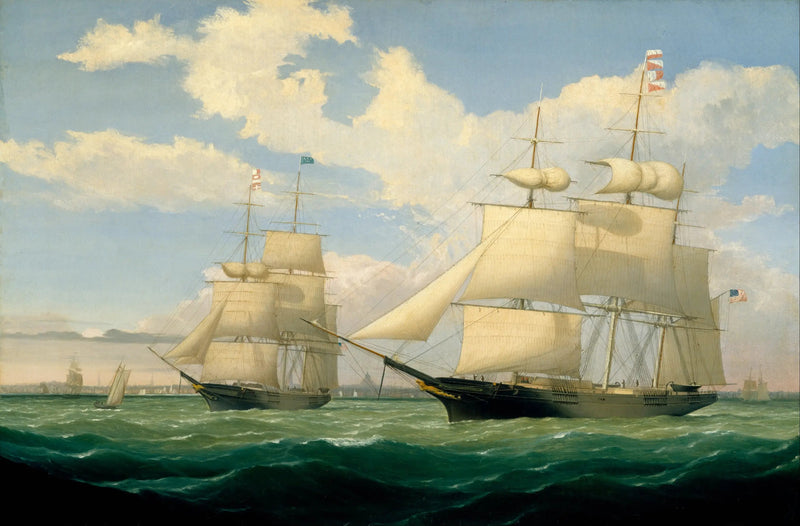 Laivat « Winged Arrow » ja « Southern Cross » Bostonin satamassa - Fitz Henry Lane