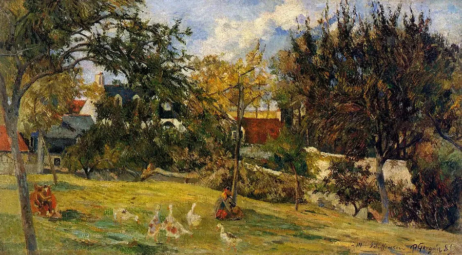 Hanhet niityllä, tai Tila Normandiassa - Paul Gauguin