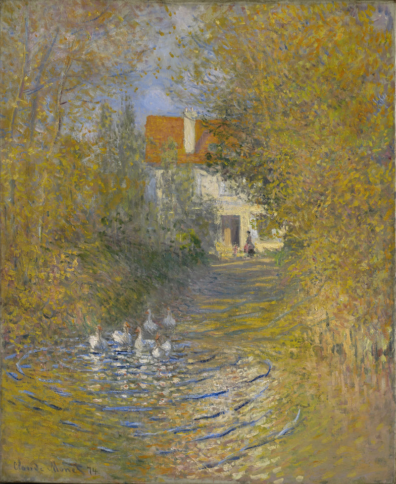 Hanhet virrassa W347 - Claude Monet
