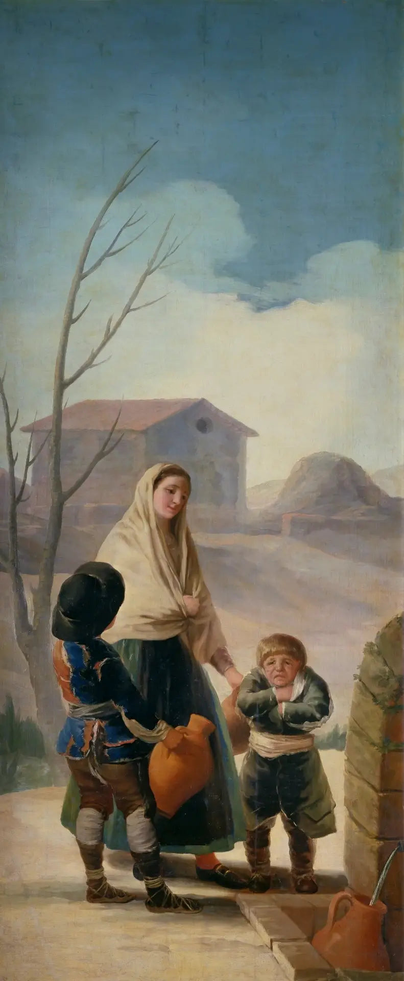 Reproduction du tableau « Les Pauvres à la fontaine - Francisco de Goya » par Alpha Reproduction en peinture à l’huile