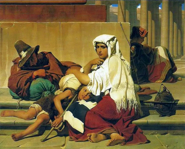 Pyhiinvaeltajat Roomassa - Paul Delaroche