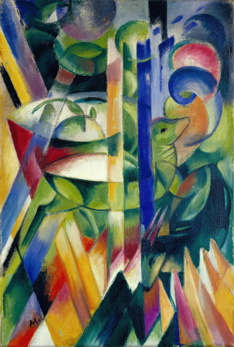 Pienet vuohet vuorilla - Franz Marc