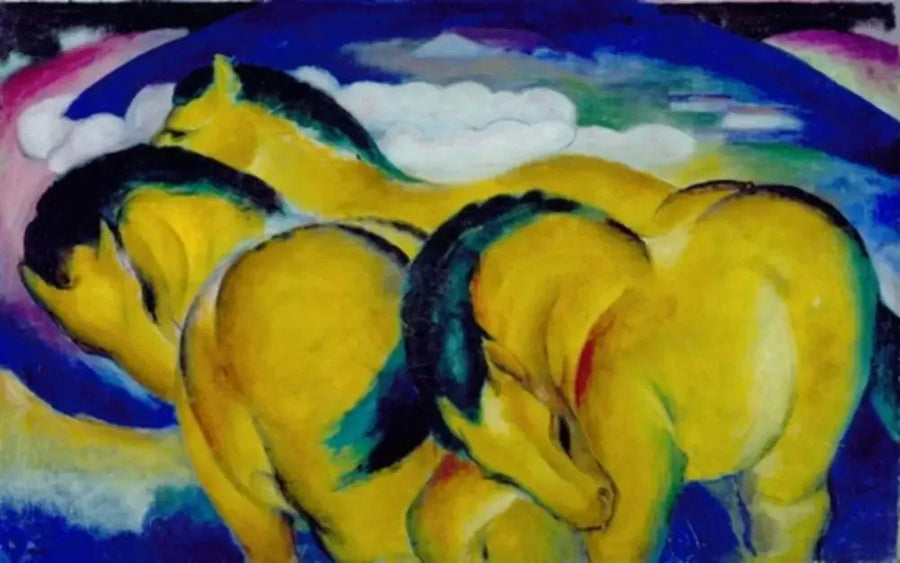 Pienet keltaiset hevoset - Franz Marc